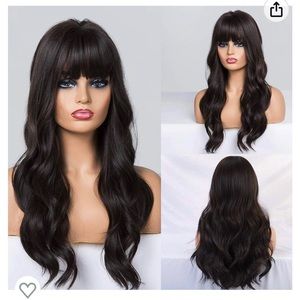 Long brown hair synthetic wig new